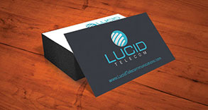 Lucid Telecom Business Card Design