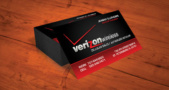 Verizon Wireless Business Card Design
